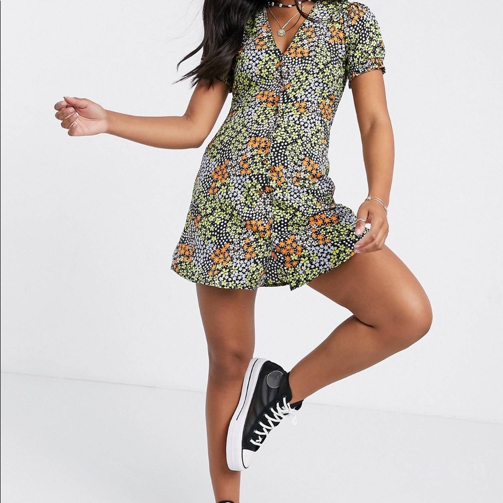 Tea dress with floral print